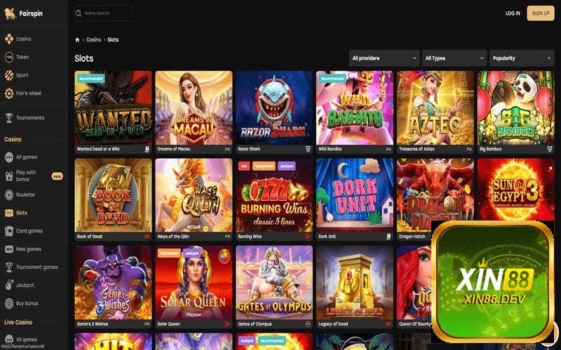 Sảnh slot game Xin88 sở hữu kho game siêu khủng với nhiều ưu điểm vượt trội